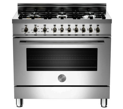 BERTAZZONI  Professional 90 DE X906DUALX Dual Fuel Range Cooker - Stainless Steel